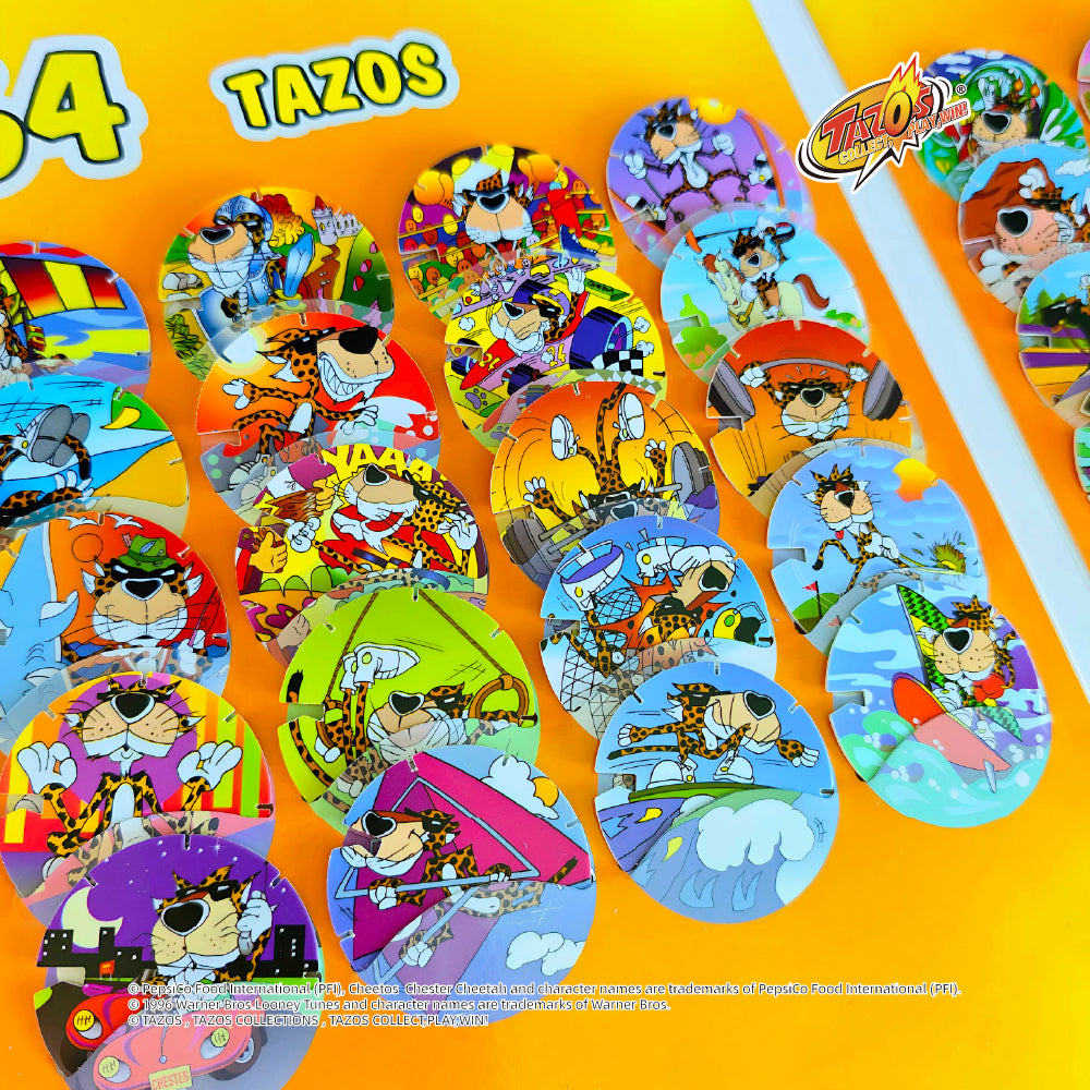 Tazos Chester Cheetah Sports Series Album Full Set (64/64)