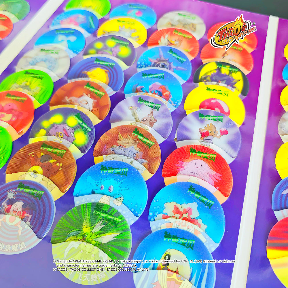 Tazos Pokémon 3d Holographic Series Album Full Set (88/88)