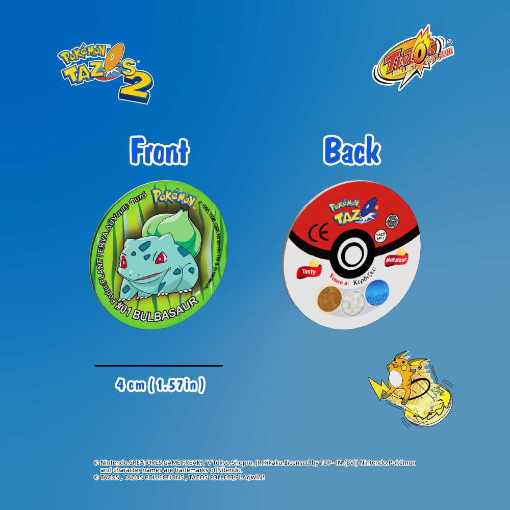 Tazos Pokémon Matutano & Tasty Set 1 Album Full Set (81/81)