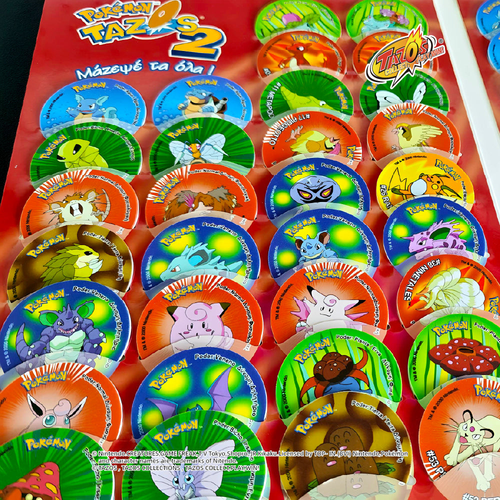 Tazos Pokémon Matutano & Tasty Set 2 Album Full Set (100/100)