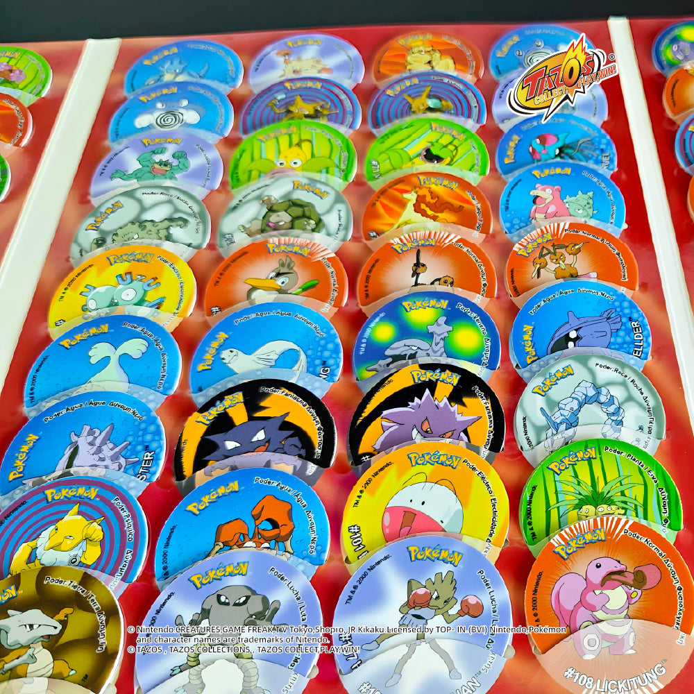 Tazos Pokémon Matutano & Tasty Set 2 Album Full Set (100/100)