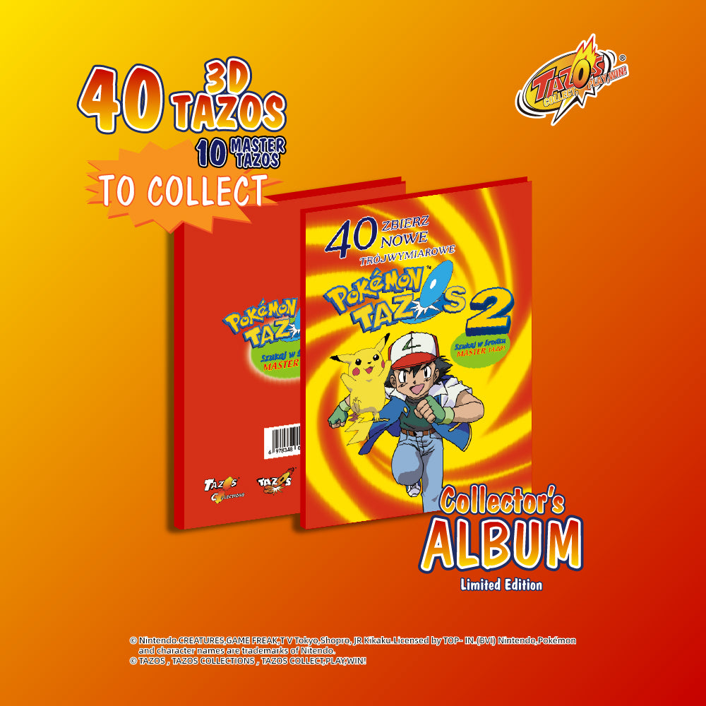 Tazos Pokémon 3D Set 2 Album Full Set Poland Lays Edition (50/50)