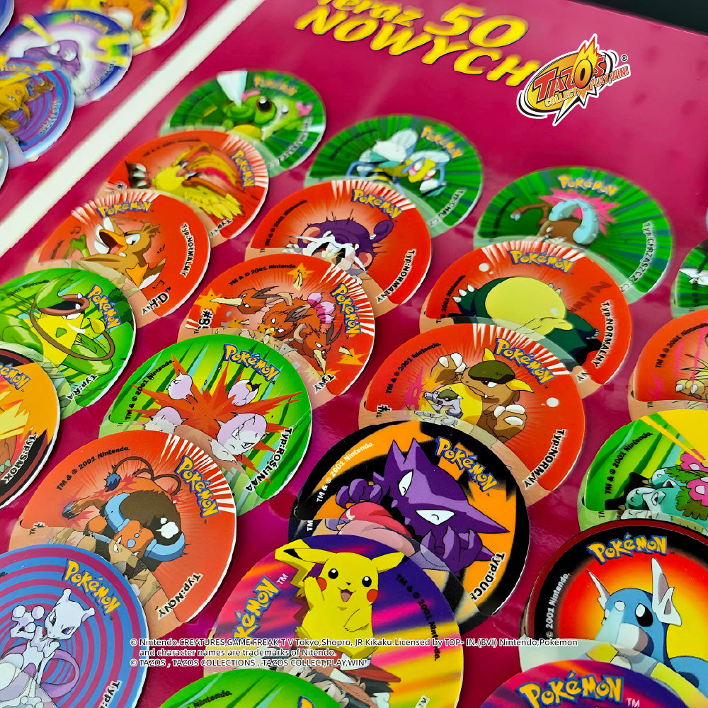 Tazos Pokémon Set 2 Album Full Set Poland Lays Edition (50/50)