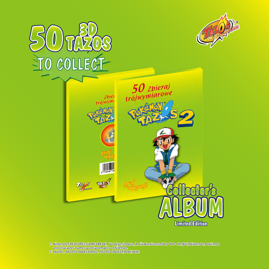 Tazos Pokémon 3D Set 1 Album Full Set Poland Lays Edition (50/50)