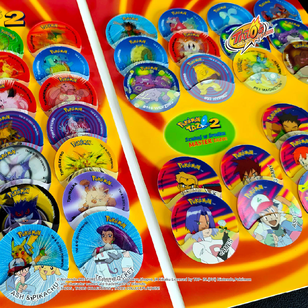 Tazos Pokémon 3D Set 2 Album Full Set Poland Lays Edition (50/50)