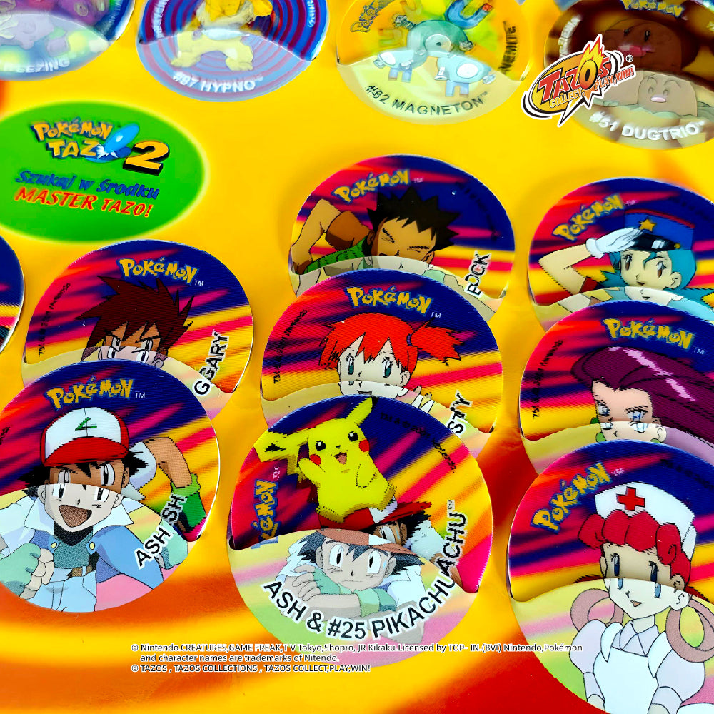 Tazos Pokémon 3D Set 2 Album Full Set Poland Lays Edition (50/50)